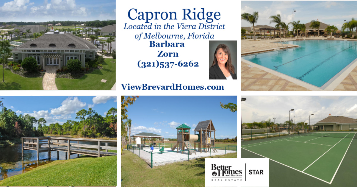 Capron Ridge Real Estate Capron Ridge in Viera Florida Homes for Sale