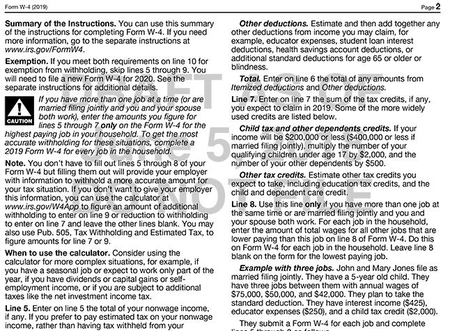 Personal Allowances Worksheet