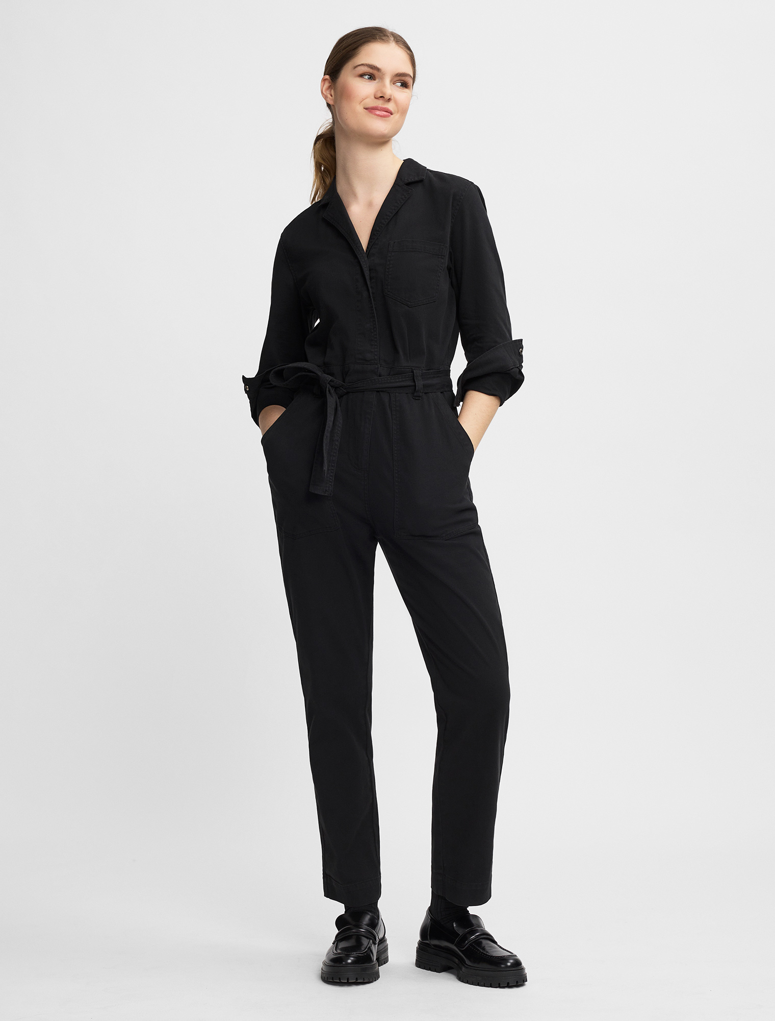 Women's Riley Boiler Suit Washed Black Boilersuit
