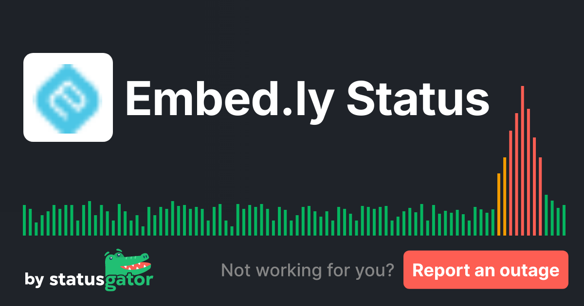 Embed.ly Status. Check if Embed.ly is down or having problems