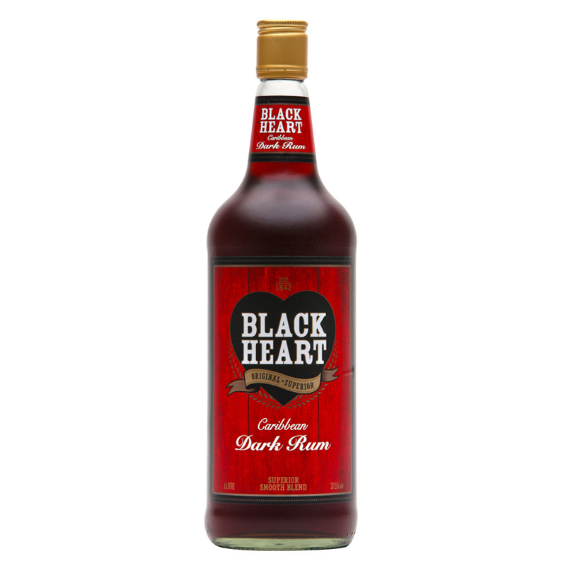 Super Liquor Black Heart Dark Rum 1 Litre