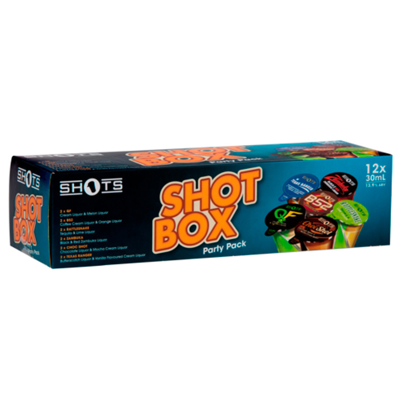 Super Liquor Shot Box Party Shots Pack 12x30ml