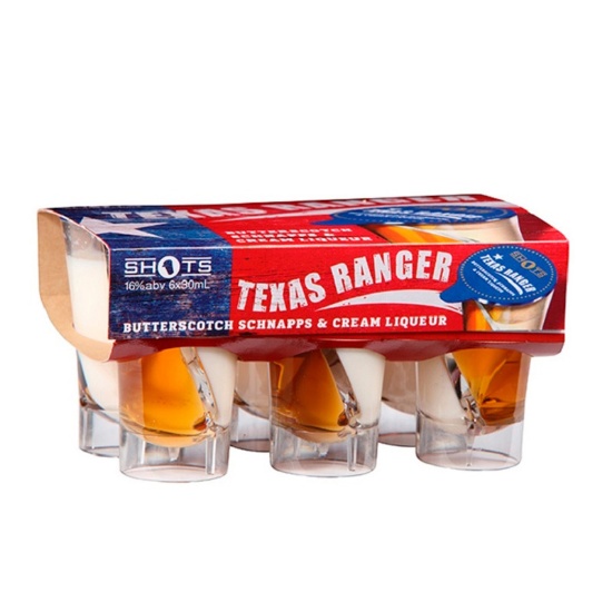 Super Liquor Shots Texas Ranger Butterscotch Schnapps & Cream Liqueur