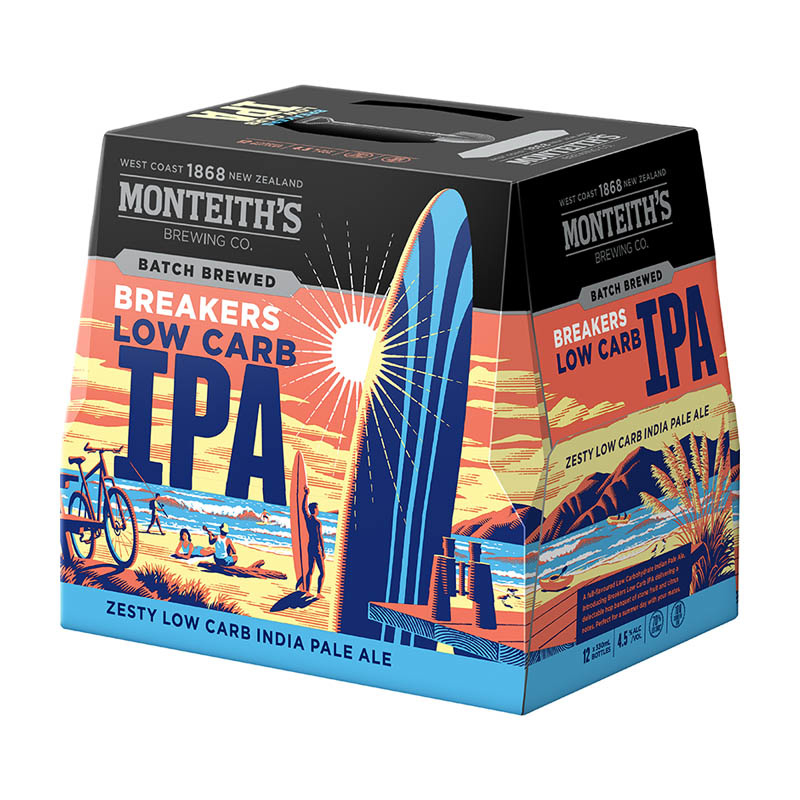 Super Liquor Monteith's Batch Brewed Breakers Low Carb IPA Bottles