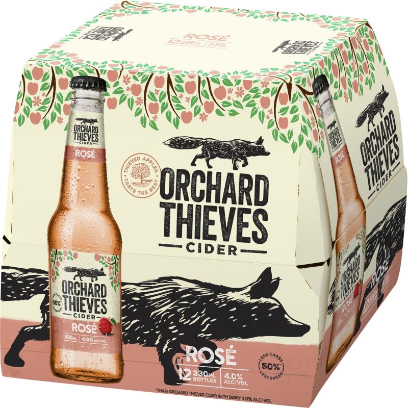 Super Liquor Orchard Thieves Rosé Bottles 12x330ml