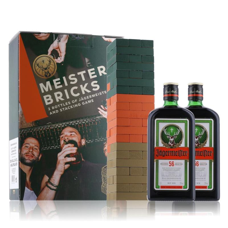 Super Liquor Jägermeister Meister Bricks Gift Pack 2x700ml