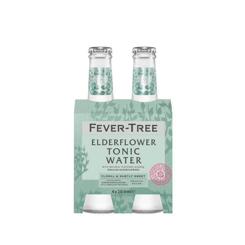 Super Liquor FeverTree Elderflower Tonic Water Bottles 4x200ml