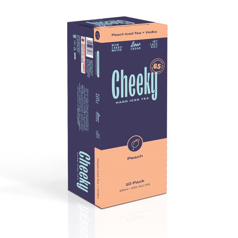 Cheeky Hard Iced Tea Peach 6.5% Cans 10x330ml - Vodka RTD's | Super Liquor