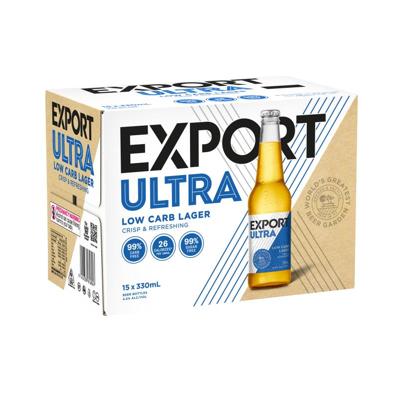 Super Liquor Export Ultra Low Carb Lager Bottles 15x330ml