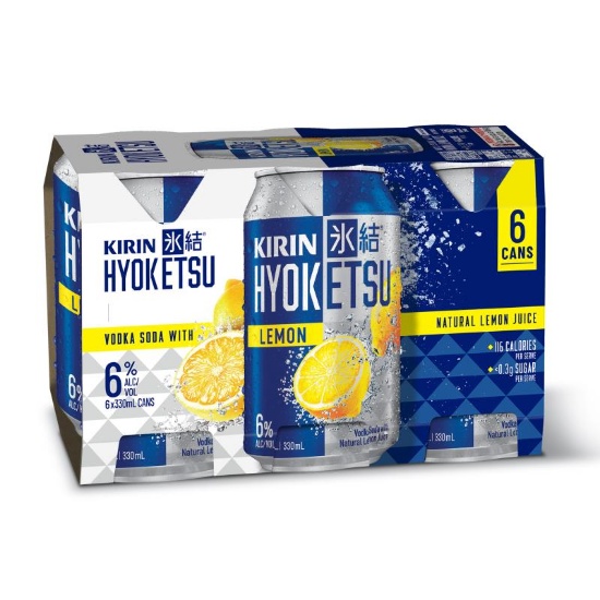 Super Liquor Kirin Hyoketsu Lemon Vodka Soda 6 Cans 6x330ml