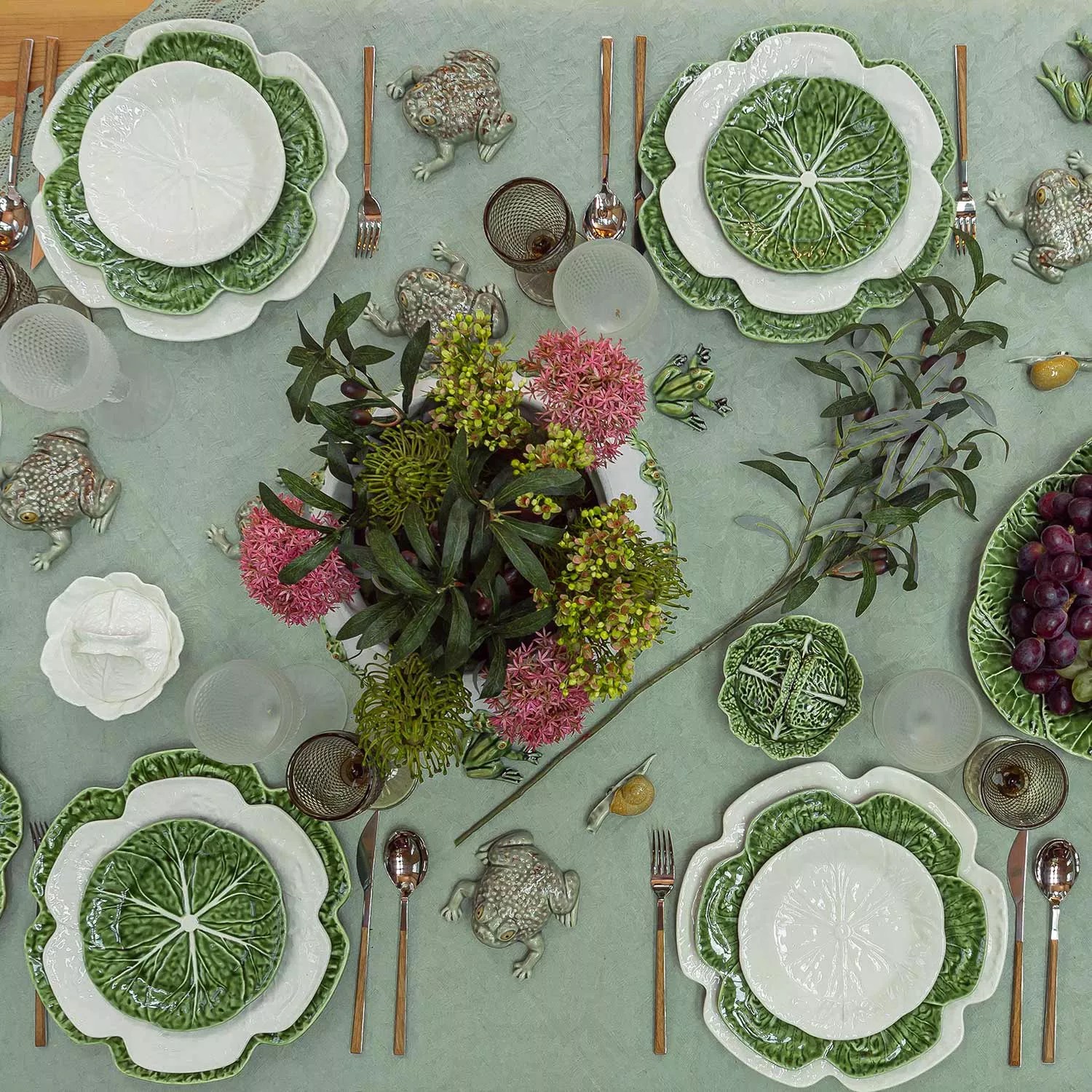 Bordallo Pinheiro Cabbage Beige Dinner Plates, Set of 4 Sur La Table