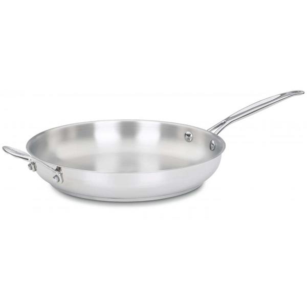 Chef’s Classic Stainless Steel Sauté Pan with Lid, 5.5 Quart Sur La Table