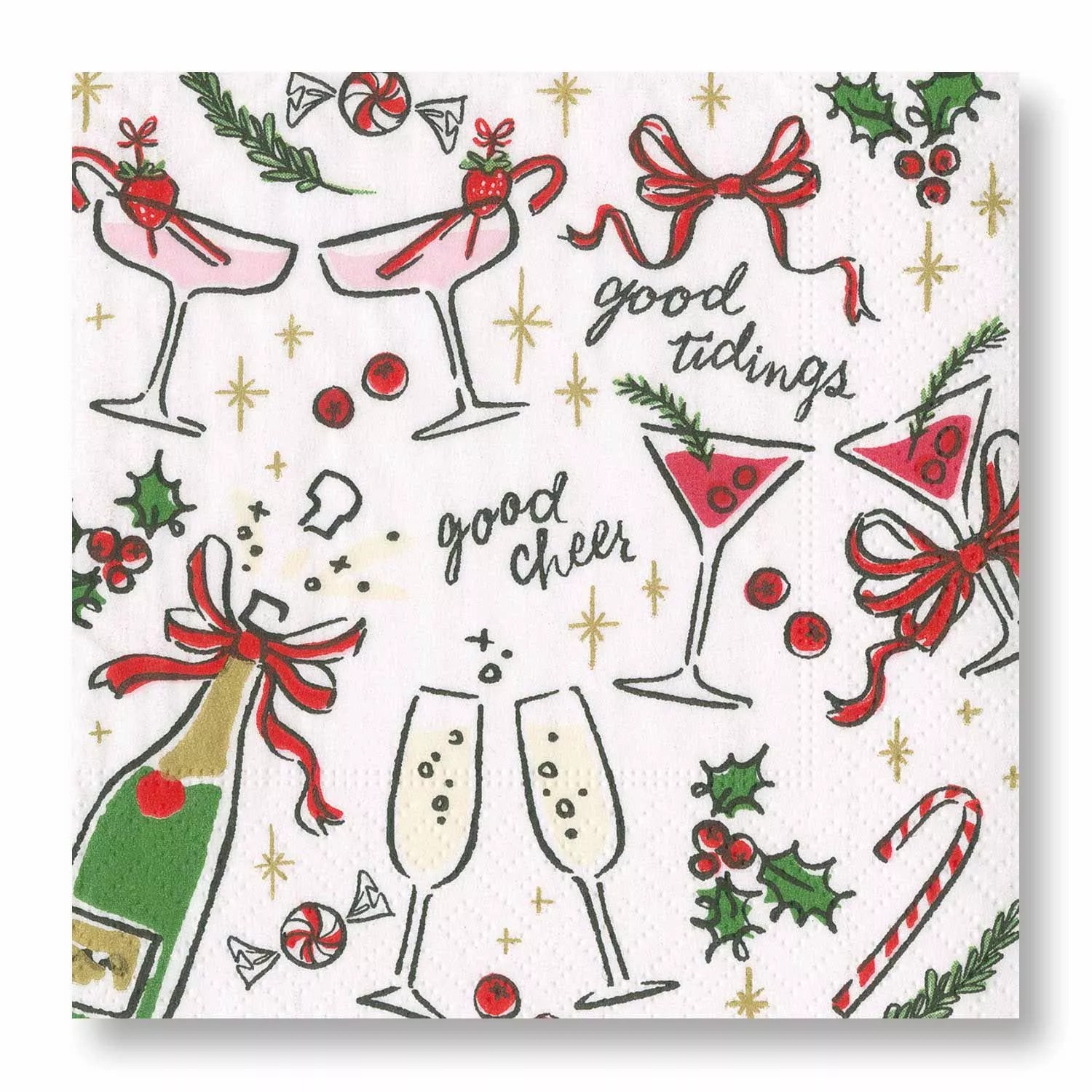 Caspari Be Merry Cocktail Napkins, Set of 20 Sur La Table