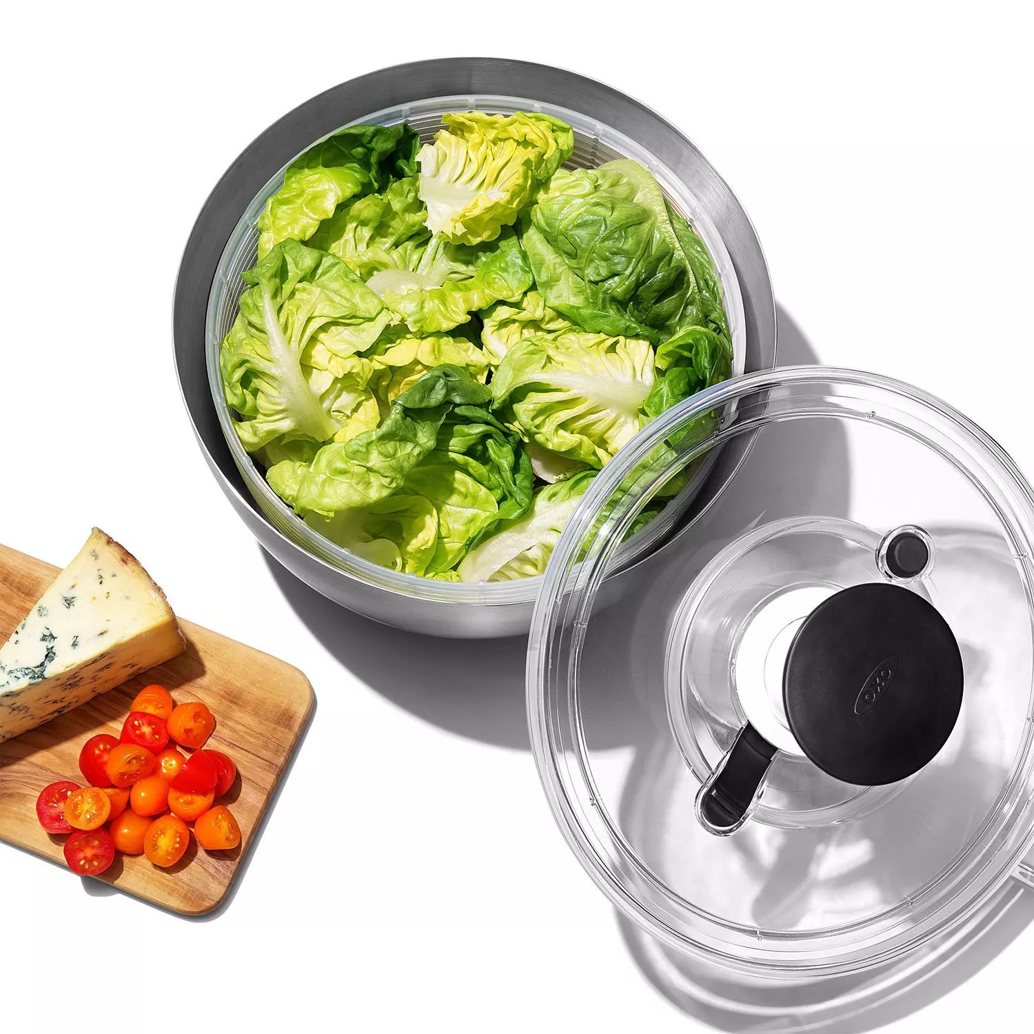 OXO SteeL Salad Spinner Sur La Table
