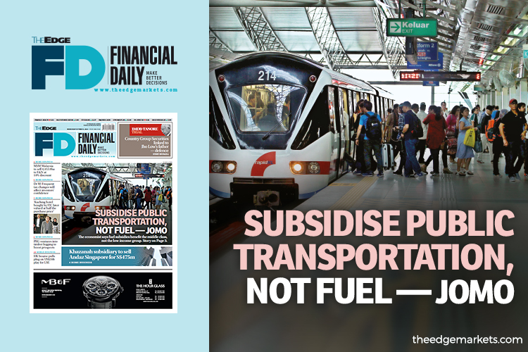 Jomo Subsidise public transportation, not fuel