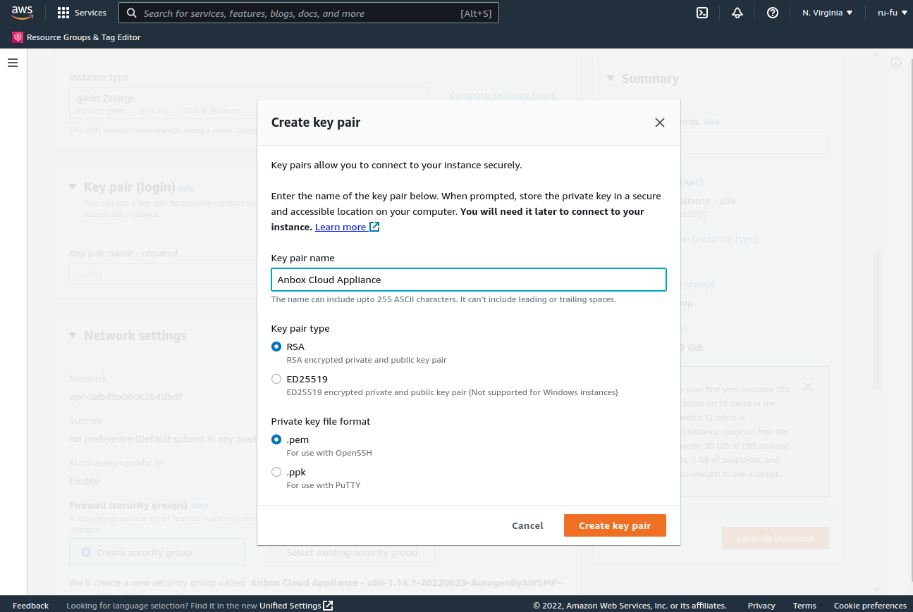 How to install the appliance on AWS Anbox documentation