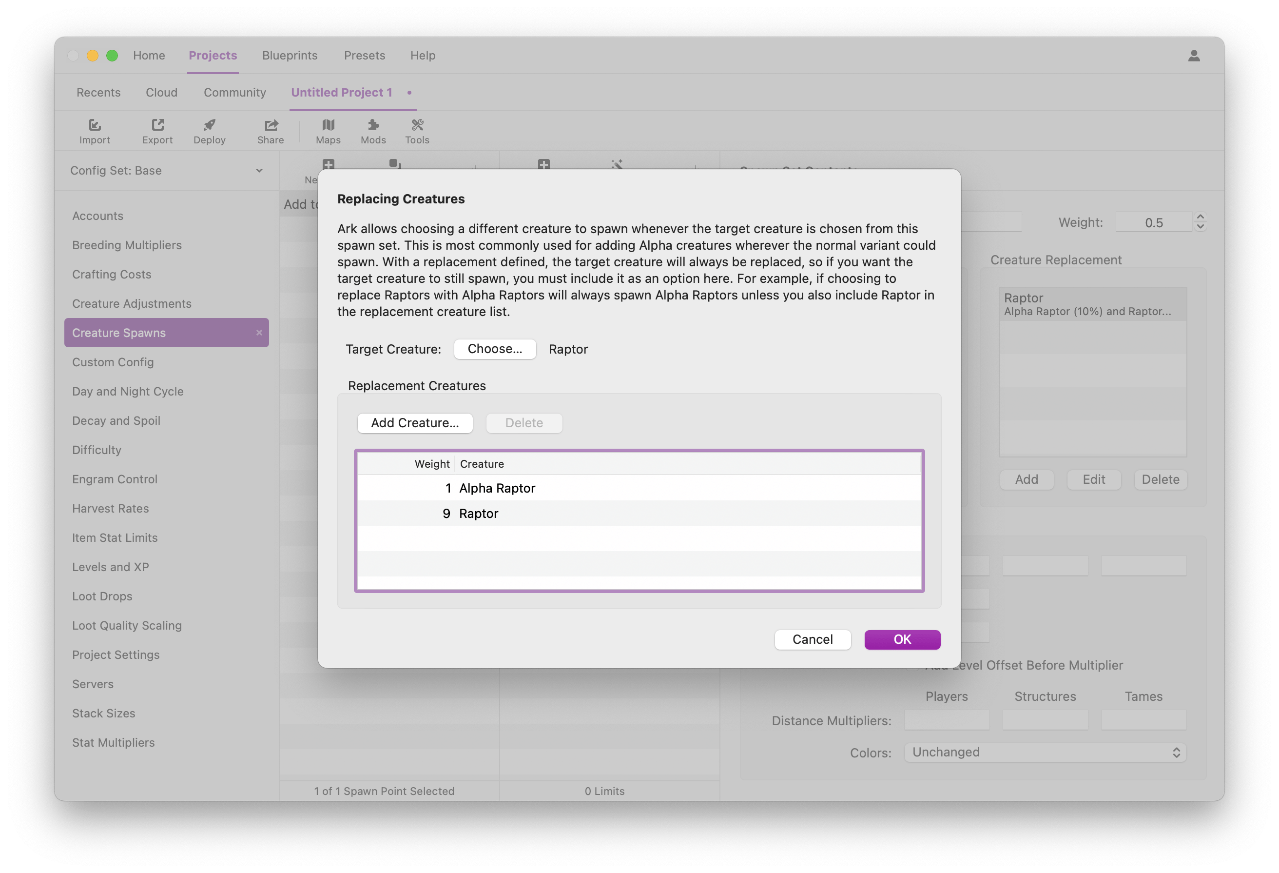 Beacon: Creature Spawns