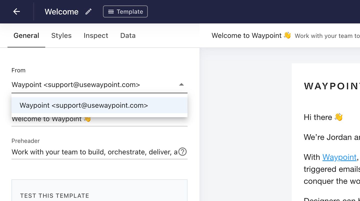 Approved senders Docs Waypoint