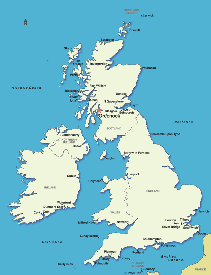 Repositioning Cruise Ports Glasgow (Greenock), Scotland