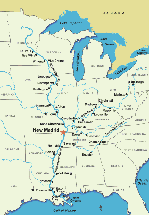 New Madrid Fault Line Map 2023 New Madrid, Mo