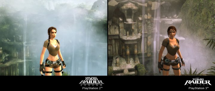 Quick Shots Tomb Raider Trilogy HD compared with PS2 originals VG247