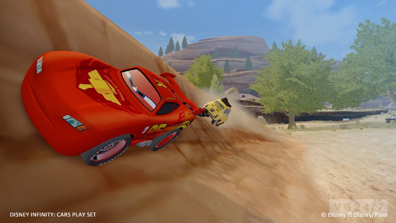 Disney Infinity screens and video show the Cars play set VG247