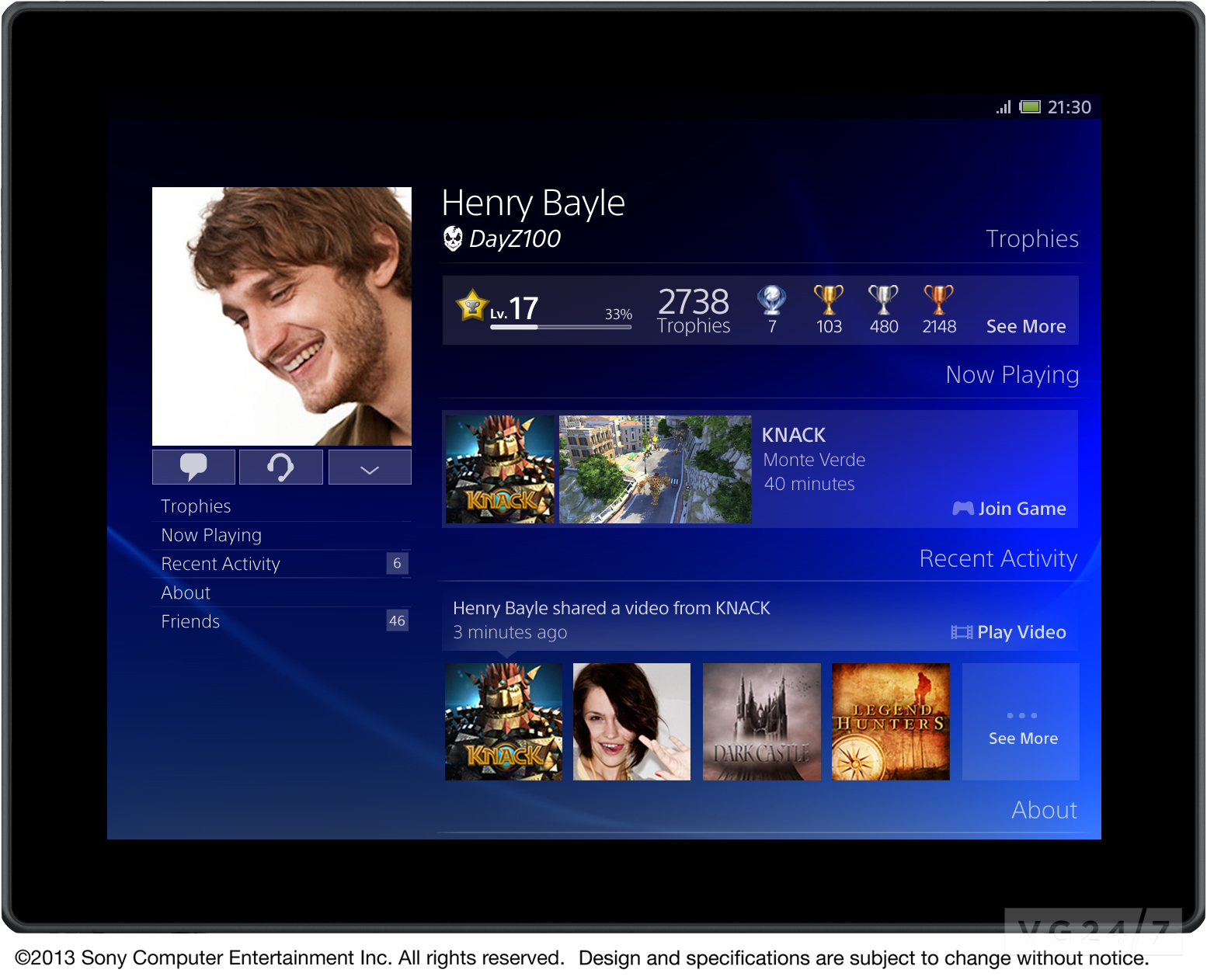 PS4 user interface detailed in highres images VG247