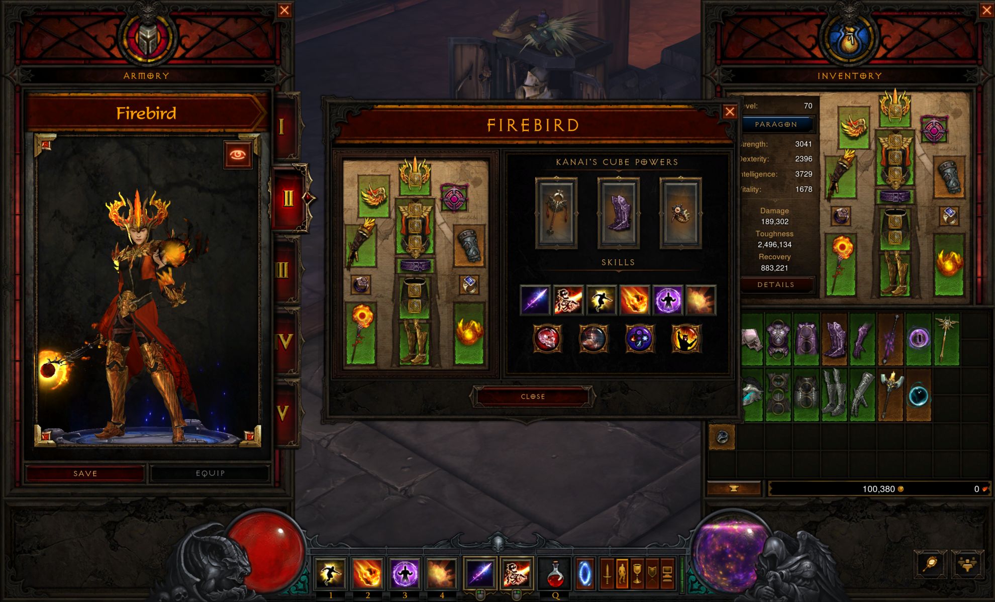 Diablo 3's new Armory will let you swap gear, skills, gems and more for
