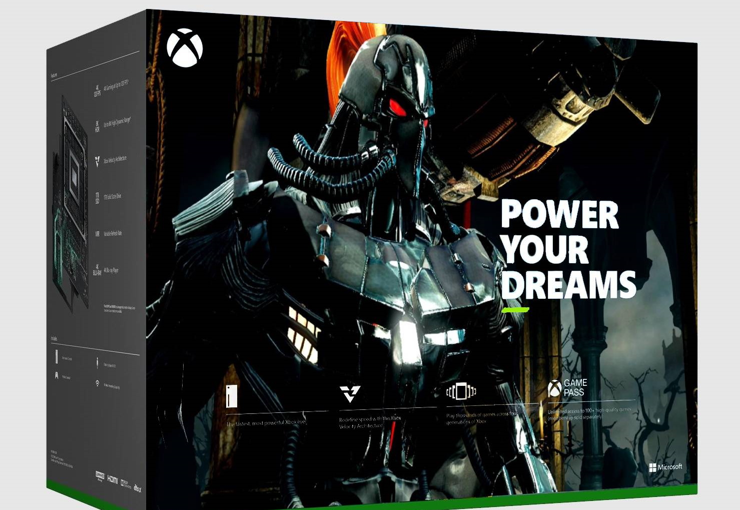 The back of the Xbox Series X retail box prominently features Master