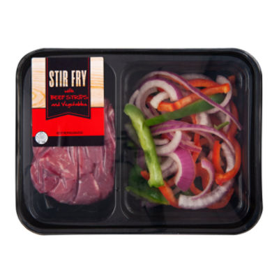Fresh Beef Stir Fry Strips w/ Pepper & Onion, 1 pound