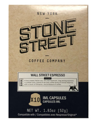 Stone Street Coffee Wall St Capsules, 1.83 oz