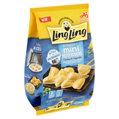 Ajinomoto Ling Ling Microwaveable Chicken & Vegetable Mini Potstickers