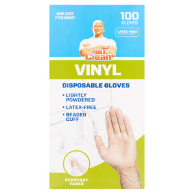 Mr. Clean Vinyl Disposable Gloves, 100 count ShopRite