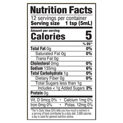 Tabasco Nutrition Label Besto Blog