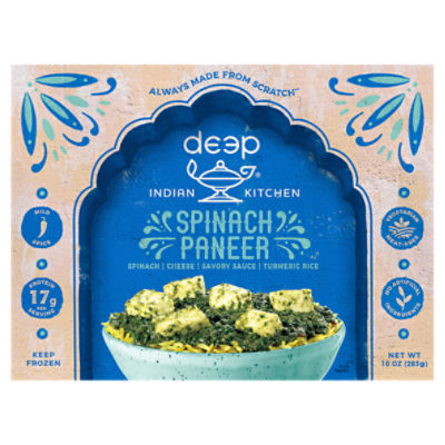 Deep Indian Kitchen Spinach Paneer, 10 oz Gourmet