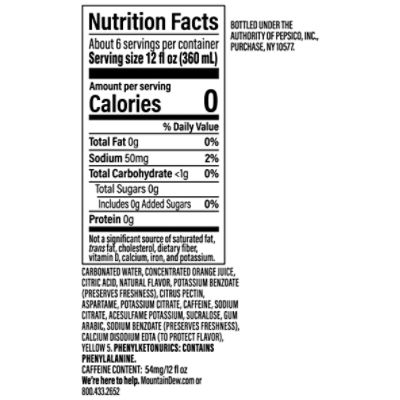 Mountain Dew Nutrition Facts 8 Oz Besto Blog