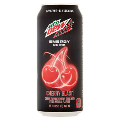 Mtn Dew Amp Cherry Blast Energy Drink, 16 fl oz ShopRite