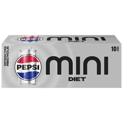 Pepsi Mini Diet Soda, 7.5 fl oz, 10 count The Fresh Grocer