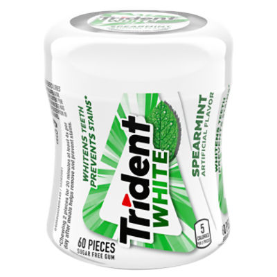 Trident White Spearmint Sugar Free, Gum