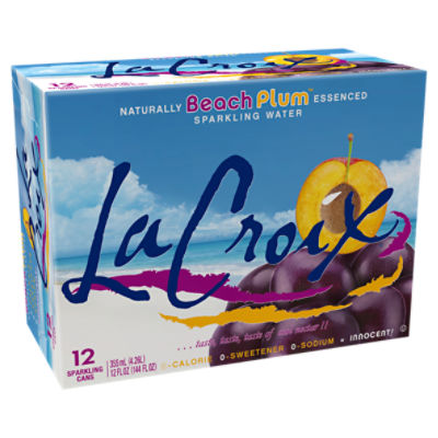 LaCroix Beach Plum Sparkling Water, 12 fl oz, 12 count The Fresh Grocer