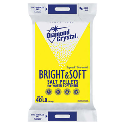 Diamond Crystal Bright & Soft Salt Pellets for Water Softeners, 40 lb