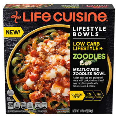 Life Cuisine Lifestyle Bowls Meatlovers Zoodles Bowl, 10 3/8 oz