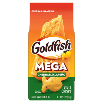 Goldfish Mega Bites Cheddar Jalapeño Baked Snack Crackers, 5.9 oz