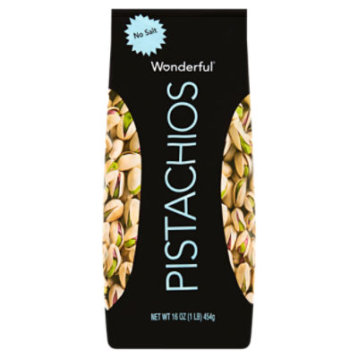 Wonderful No Salt Pistachios, 16 oz ShopRite