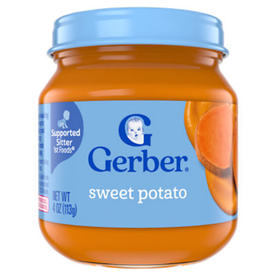 Gerber 1st Foods Natural Sweet Potato Stage 1 Baby Food, 4 Oz Jar