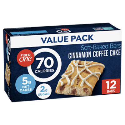 Fiber One Cinnamon Coffee Cake SoftBaked Bars Value Pack, 0.89 oz, 12