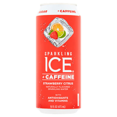 Sparkling Ice + Caffeine Strawberry Citrus Naturally Flavored Sparkling