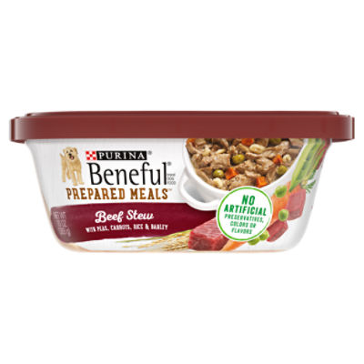 Purina Beneful High Protein, Gravy Wet Dog Food, Prepared Meals Beef Stew 10 oz. Tub ShopRite