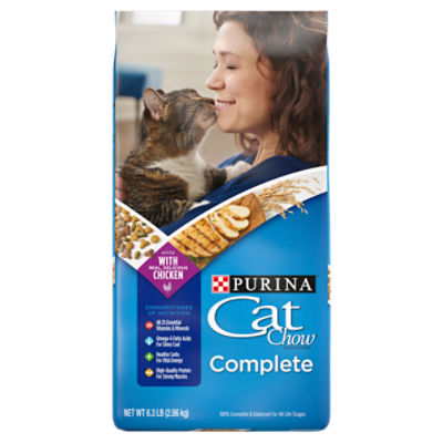 Purina Cat Chow High Protein Dry Cat Food, Complete 6.3 lb. Bag