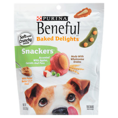 Purina Beneful Made in USA Facilities Dog Training Treats, Baked Delights Snackers 9.5 oz